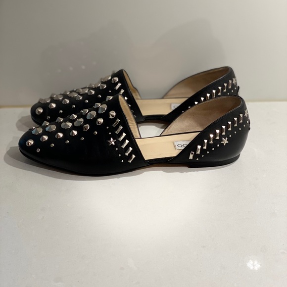Like NEW Jimmy Choo leather flats with grommets 8 - Picture 2 of 10
